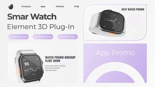 Smart Watch App Mocup 3D