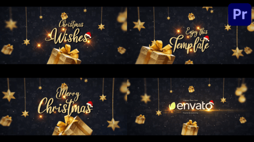 Elegant Christmas Wishes and Happy New Year Greeting Animation