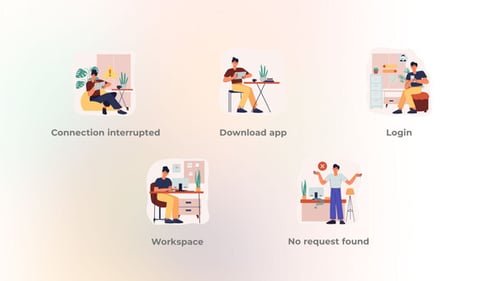 Technological Affairs - Flat Concept of Smiling People