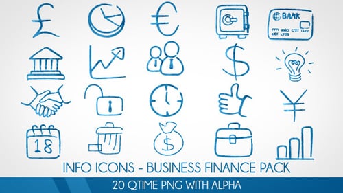 Animated Hand-Drawn Business Finance Icons Pack