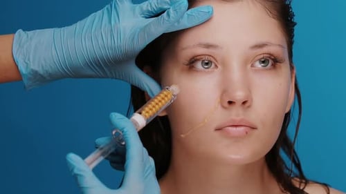 Cosmetic Injections for Young Woman's Face