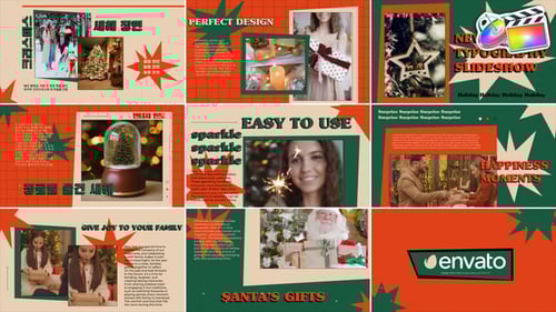 New Year Typography Slideshow for FCPX