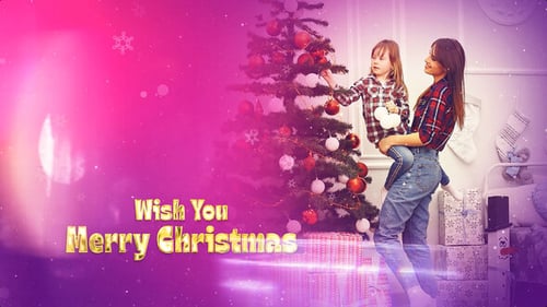 Sparkling Christmas and New Year Greeting Title Animation