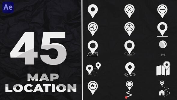 Animated Map Location Icon Pack, Elements ft. location tag & location ...