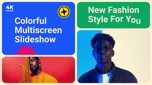 Colorful Split Screen Slideshow | Multiscreen Opener