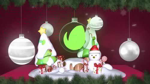 Festive 3D Christmas Greeting Logo Reveal