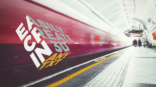 Dynamic 3D Typography Opener with Parallax Effect