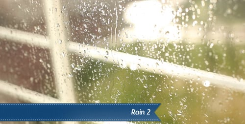 Rain Drops on Window in Close Up Shot
