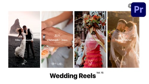 Elegant Wedding Reels with Animated Couple Titles
