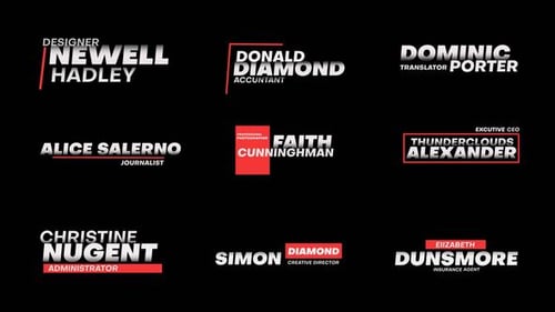 Modern Professional Lower Thirds Pack for Corporate Videos