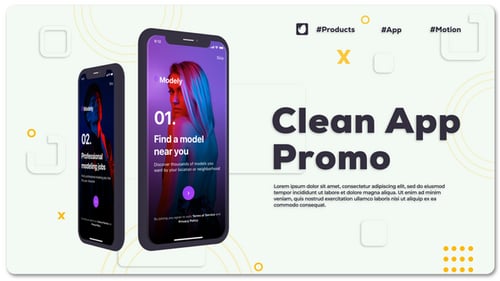 Clean App Promo, Product Promo ft. phone mockup & mobile application ...