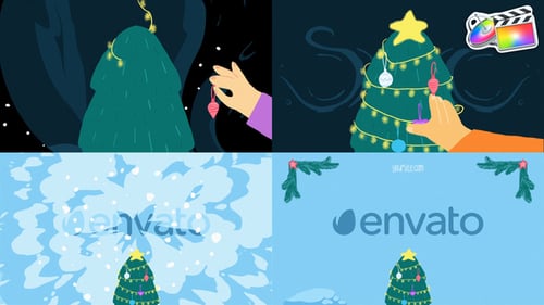 Logotipo decorativo para árboles de Navidad | FCPX
