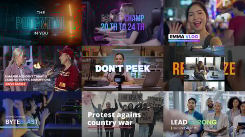 Dynamic Modern Text Animations, Titles, and Lower Thirds