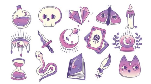 Cute Witchcraft Elements