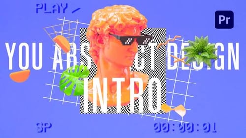 Retro Abstract Intro with Stylized 3D Elements