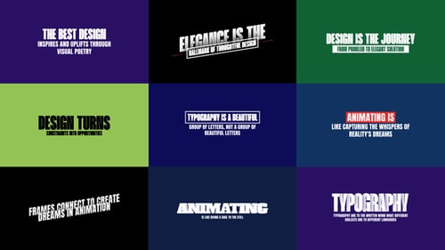 Dynamic Text Animations for Modern Typography Titles