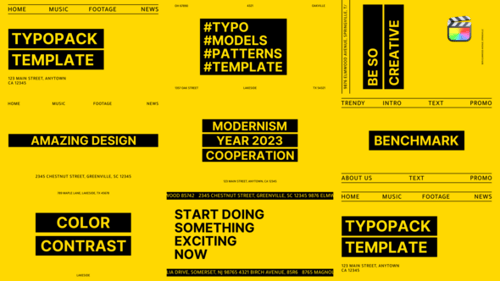 Dynamic Kinetic Titles with Flat Design Aesthetics