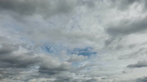 Dramatic Clouds Time Lapse in Overcast Sky