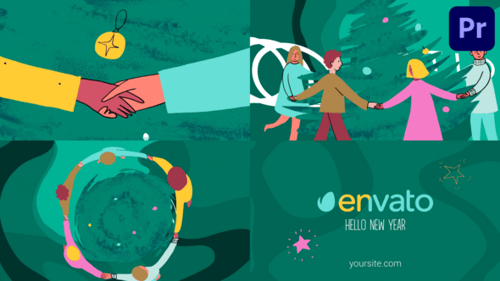 Whimsical Illustrated Christmas and New Year Logo Reveal