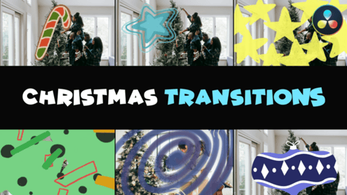 Hand-Drawn Christmas Holiday Cartoon Transitions Pack