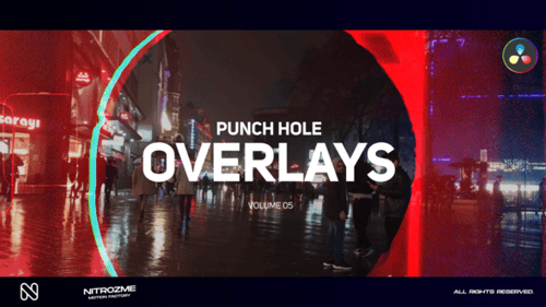 Superposiciones Punch Hole Vol. 05 para DaVinci Resolve