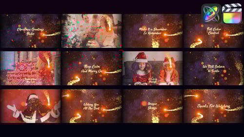 Animated Christmas Greetings with Magical Sparkling Particle Effects