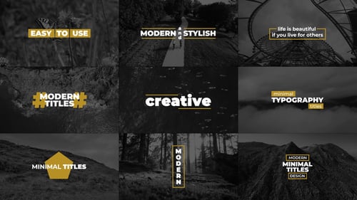 Modern Minimal Dynamic Text Title Animations Pack