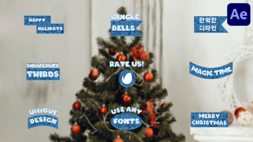 Animated Snow Lower Thirds for Festive Winter Greetings