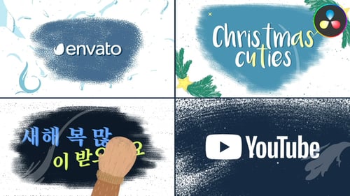 Festive Hand-drawn Christmas and New Year Logo Openers