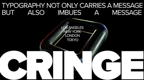 Dynamic Dispersion Typography with Abstract Liquid Shapes