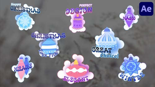 Christmas Ornament Animated Titles for Festive Videos