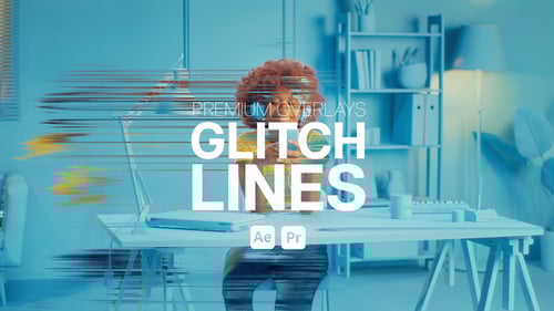 Premium Overlays Glitch Lines