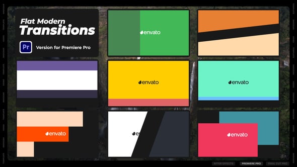 Dynamic Flat Shape Video Transitions for Modern Projects, Elements ft ...