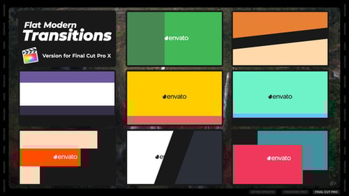 Dynamic Flat Modern Block Transitions for Video