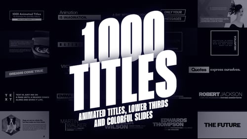 Dynamic Minimal Text Animations and Lower Thirds Pack