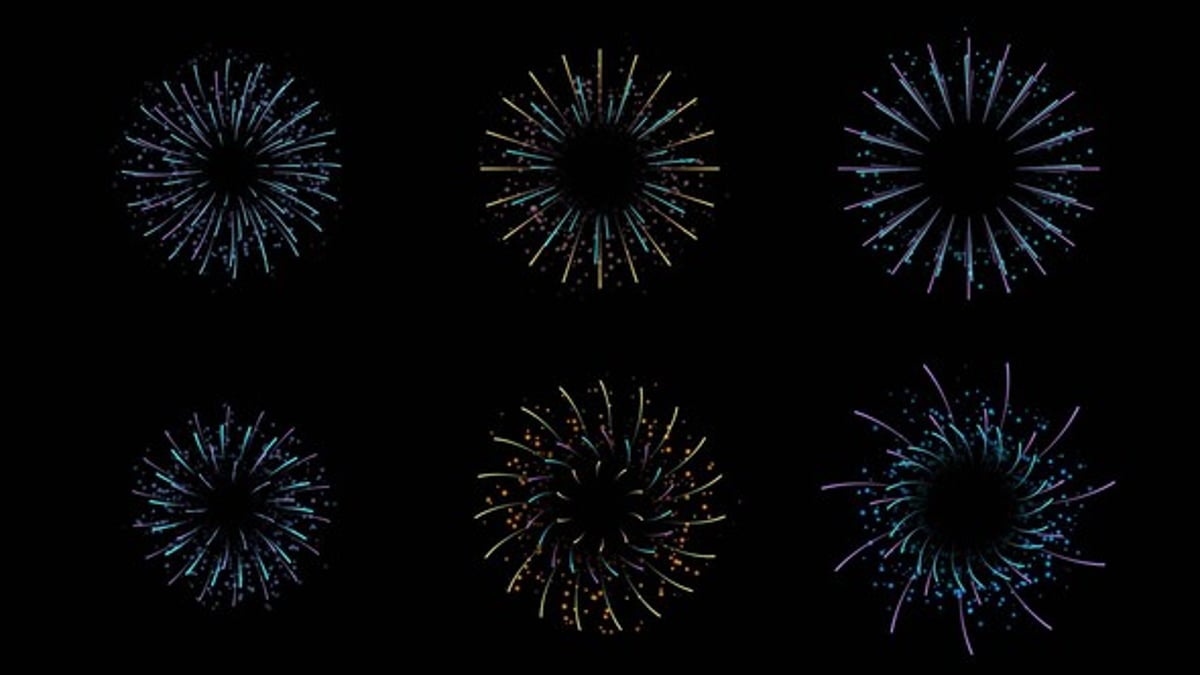 Animated Fireworks Elements, Elements ft. firework transition ...