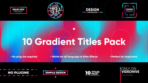 10 Gradient Titles Pack | Premiere Pro