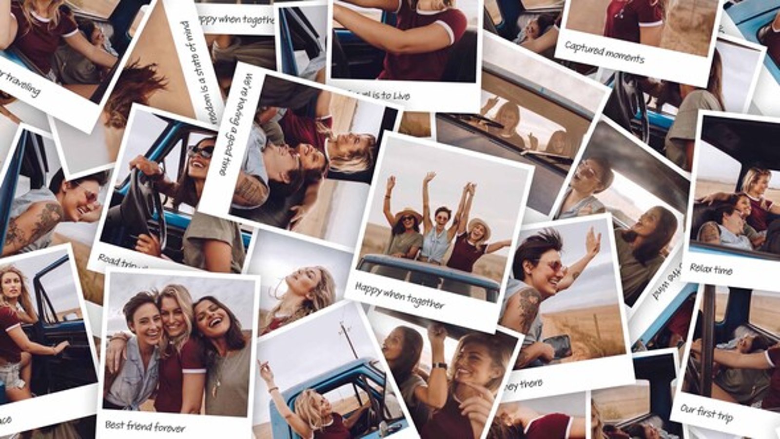 Animated Photo Collage Slideshow with Handwritten Captions, Elements ft ...