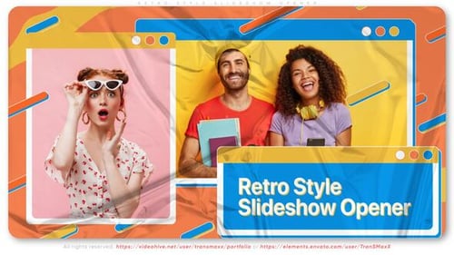 Ouvreur de diaporama de style rétro