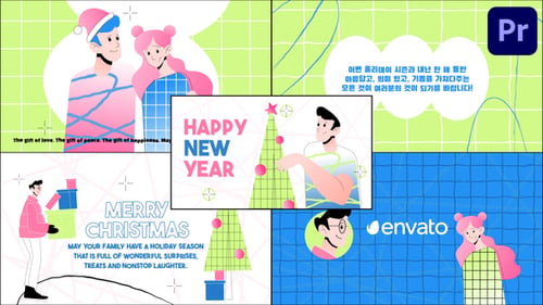 Christmas Typography Slides for Premiere Pro