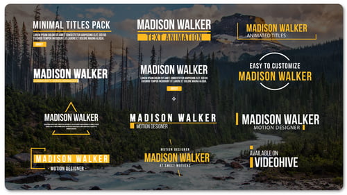 Minimal Animated Titles and Lower Thirds Pack