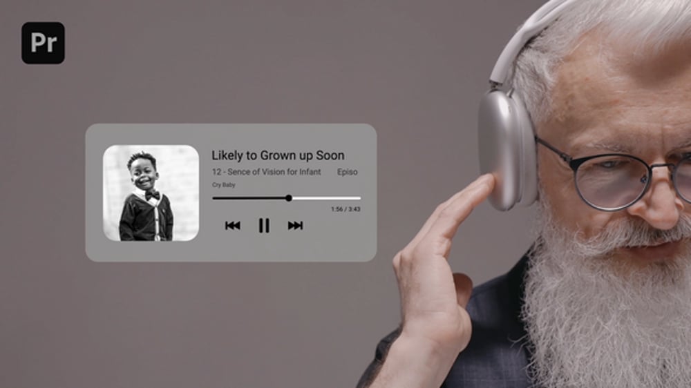 Modern Music Player Interface Overlays with Audio Visualizer, Elements ...