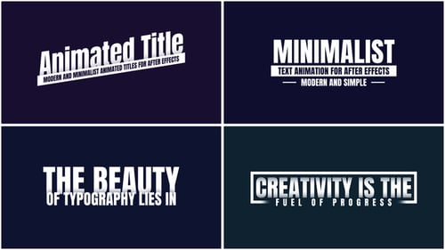 Modern Minimal Kinetic Typography Text Animations