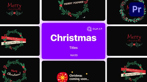Christmas Titles for Premiere Pro Vol. 03