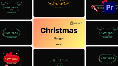 Christmas Badges for Premiere Pro Vol. 04