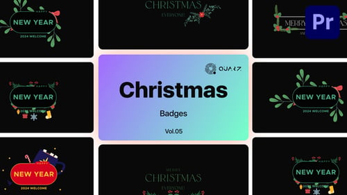Christmas Badges for Premiere Pro Vol. 05