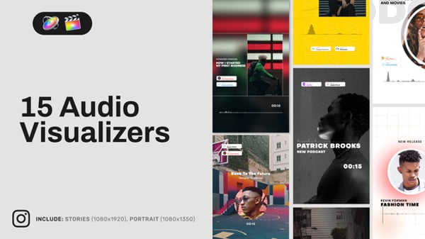 Podcast Audio Visualization Pack for Premiere Pro, Elements ft. podcast ...