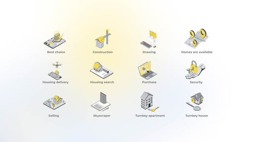 Real Estate - Isometric Icons