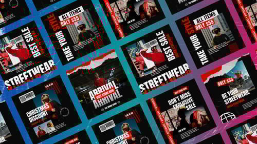 Dynamic Streetwear Sale Social Media Post Template