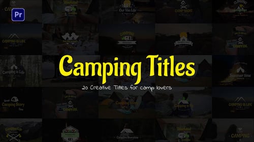 Animated Camping Titles Pack with Outdoor Adventure Icons